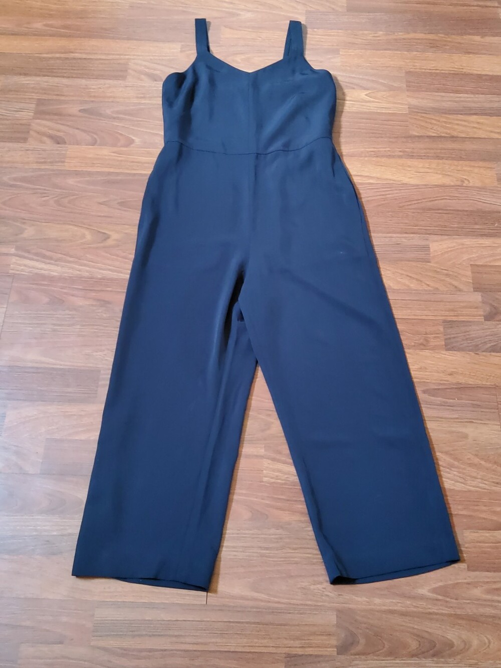 NWOT Everlane Navy Japanese GoWeave Wide Leg Jumpsuit 0